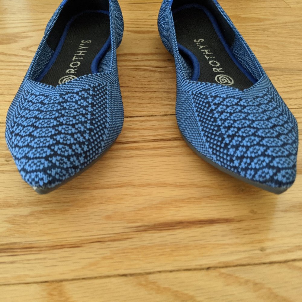 Rothy’s The Point Lapis Python Blue Size 7.5 Rare - image 6